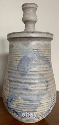 Vintage Stoneware Vase Jug Vessel Urn Mid Century Modern Studio Pottery Deyoe C