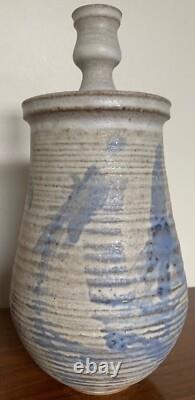 Vintage Stoneware Vase Jug Vessel Urn Mid Century Modern Studio Pottery Deyoe C