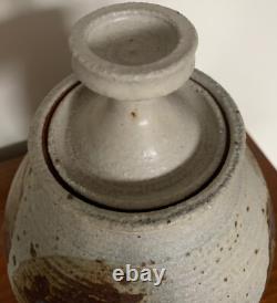 Vintage Stoneware Vase Jug Vessel Urn Mid Century Modern Studio Pottery Deyoe F