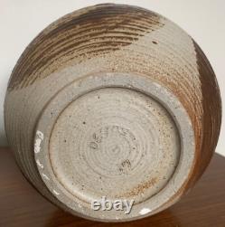 Vintage Stoneware Vase Jug Vessel Urn Mid Century Modern Studio Pottery Deyoe F