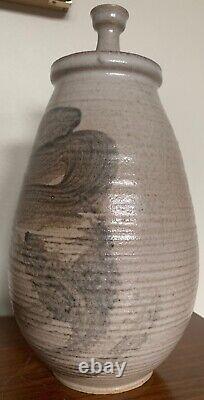 Vintage Stoneware Vase Jug Vessel Urn Mid Century Modern Studio Pottery Deyoe H