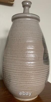Vintage Stoneware Vase Jug Vessel Urn Mid Century Modern Studio Pottery Deyoe H