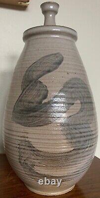 Vintage Stoneware Vase Jug Vessel Urn Mid Century Modern Studio Pottery Deyoe H