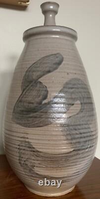 Vintage Stoneware Vase Jug Vessel Urn Mid Century Modern Studio Pottery Deyoe H