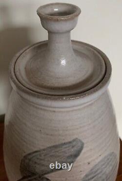 Vintage Stoneware Vase Jug Vessel Urn Mid Century Modern Studio Pottery Deyoe H