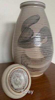 Vintage Stoneware Vase Jug Vessel Urn Mid Century Modern Studio Pottery Deyoe H