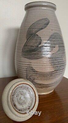 Vintage Stoneware Vase Jug Vessel Urn Mid Century Modern Studio Pottery Deyoe H