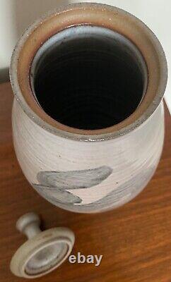 Vintage Stoneware Vase Jug Vessel Urn Mid Century Modern Studio Pottery Deyoe H