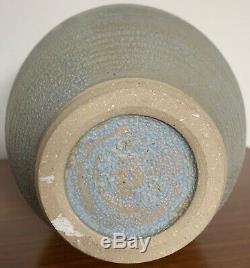 Vintage Stoneware Vase Jug Vessel Urn Mid Century Modern Studio Pottery Deyoe I