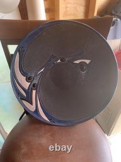 Vintage Studio Art 1970s Hand Made Pottery Signed Plate