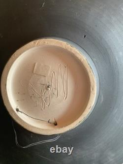 Vintage Studio Art 1970s Hand Made Pottery Signed Plate