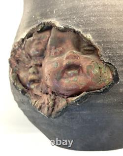 Vintage Studio Art Ceramic Pottery Baby Faces Urn Vase Pot Planter