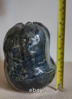 Vintage Studio Art Freeform Pottery Vase Signed, 6 X 4.25