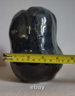 Vintage Studio Art Freeform Pottery Vase Signed, 6 X 4.25
