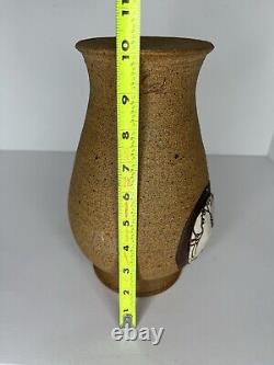 Vintage Studio Art Handmade Pottery Vase Signed Dale Ferguson Made In Cali, USA