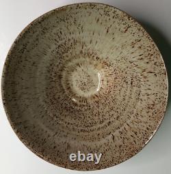 Vintage Studio Art Pottery BOWL Signed NOBLE Drip Glaze