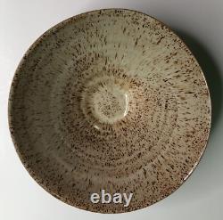 Vintage Studio Art Pottery BOWL Signed NOBLE Drip Glaze