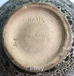 Vintage Studio Art Pottery BOWL Signed NOBLE Drip Glaze