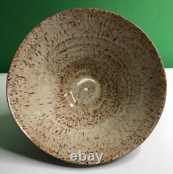 Vintage Studio Art Pottery BOWL Signed NOBLE Drip Glaze
