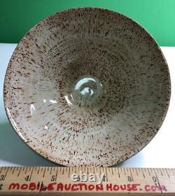 Vintage Studio Art Pottery BOWL Signed NOBLE Drip Glaze