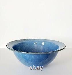 Vintage Studio Art Pottery Blue Glazed California Bowl Signed