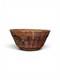 Vintage Studio Art Pottery Bowl Abstract Iron Brown Glaze Ceramic