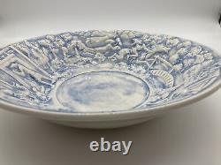 Vintage Studio Art Pottery Bowl/ Artist Signed by Haide 1974 12-1/4 X 2 3/4