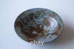 Vintage Studio Art Pottery Bowl Hand Thrown 1998 Artist Signed Drip Glaze