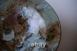 Vintage Studio Art Pottery Bowl Hand Thrown 1998 Artist Signed Drip Glaze