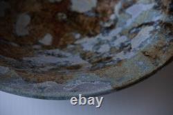 Vintage Studio Art Pottery Bowl Hand Thrown 1998 Artist Signed Drip Glaze