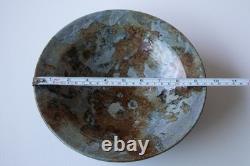 Vintage Studio Art Pottery Bowl Hand Thrown 1998 Artist Signed Drip Glaze