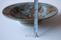 Vintage Studio Art Pottery Bowl Hand Thrown 1998 Artist Signed Drip Glaze