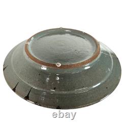 Vintage Studio Art Pottery Centerpiece Bowl 13 Organic Stripes Brown Taupe