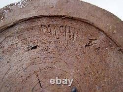 Vintage Studio Art Pottery Ceramic Brutalist Weed Pot Signed Michi PNW Oregon
