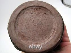 Vintage Studio Art Pottery Ceramic Brutalist Weed Pot Signed Michi PNW Oregon