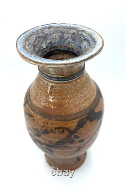 Vintage Studio Art Pottery Ceramic Stoneware drip glaze Scott Solberg 1999