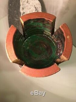 Vintage Studio Art Pottery Clive Brooker Artist Potter Midcentury Ikebana Vase