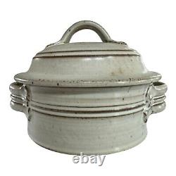 Vintage Studio Art Pottery Covered Tureen Casserole Dish Signed Tyrone Larson