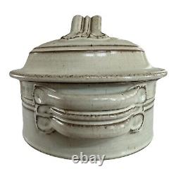 Vintage Studio Art Pottery Covered Tureen Casserole Dish Signed Tyrone Larson