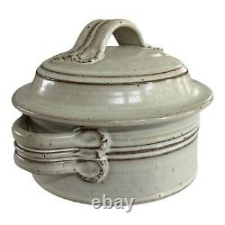 Vintage Studio Art Pottery Covered Tureen Casserole Dish Signed Tyrone Larson