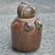 Vintage Studio Art Pottery Figural Canister Jar Woman Folk Art Stoneware