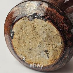 Vintage Studio Art Pottery Figural Canister Jar Woman Folk Art Stoneware