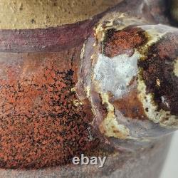 Vintage Studio Art Pottery Figural Canister Jar Woman Folk Art Stoneware