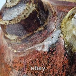 Vintage Studio Art Pottery Figural Canister Jar Woman Folk Art Stoneware