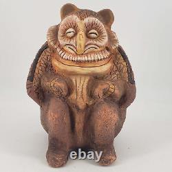 Vintage Studio Art Pottery Folk Primitive Feathered Bird like Creature
