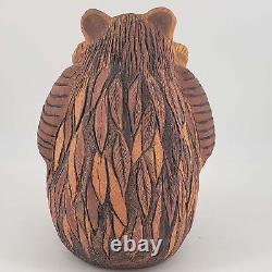 Vintage Studio Art Pottery Folk Primitive Feathered Bird like Creature