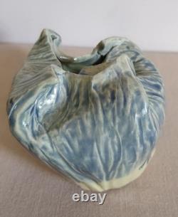 Vintage Studio Art Pottery Freeform Vase Signed, 4.5 X 4.5