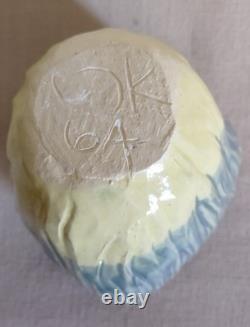 Vintage Studio Art Pottery Freeform Vase Signed, 4.5 X 4.5