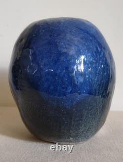 Vintage Studio Art Pottery Freeform Vase Signed, 5.5 X 4.25