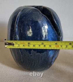 Vintage Studio Art Pottery Freeform Vase Signed, 5.5 X 4.25